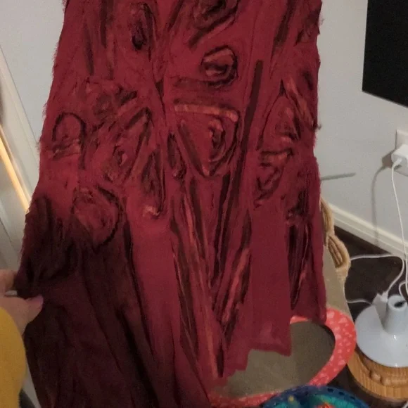 DKNY raw silk red gown - Picture 2 of 11